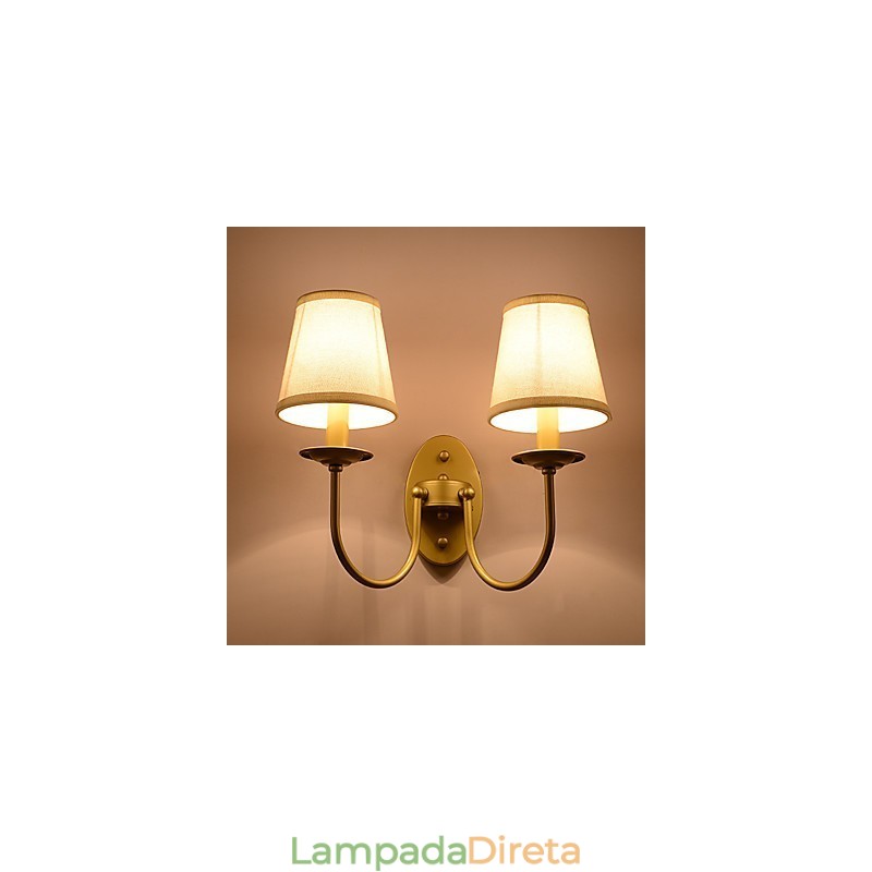 Rústico Lodge Simples Vintage Pintura Característica Luz Ambiente Arandelas de Parede Luz de Parede