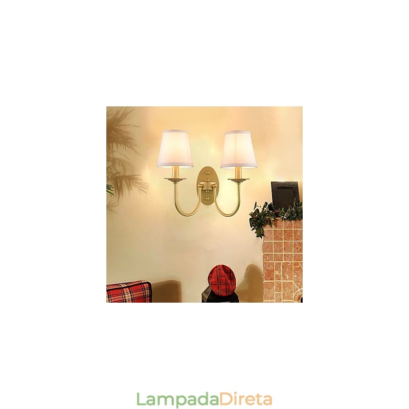 Rústico Lodge Simples Vintage Pintura Característica Luz Ambiente Arandelas de Parede Luz de Parede