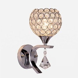Max Crystal Modern Contemporary Electroplated Feature para arandelas de parede de luz ambiente de cristal