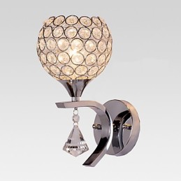Max Crystal Modern Contemporary Electroplated Feature para arandelas de parede de luz ambiente de cristal