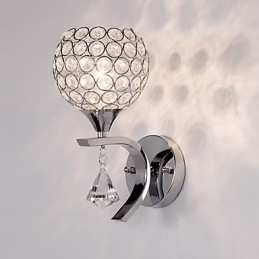 Max Crystal Modern Contemporary Electroplated Feature para arandelas de parede de luz ambiente de cristal