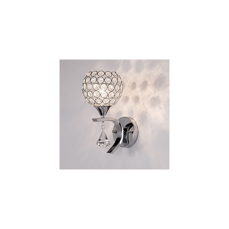Max Crystal Modern Contemporary Electroplated Feature para arandelas de parede de luz ambiente de cristal
