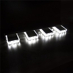 Iluminação para banheiro, espelho de maquiagem de cristal, 4 luzes, iluminação para banheiro e quarto