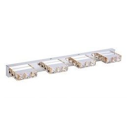 Iluminação para banheiro, espelho de maquiagem de cristal, 4 luzes, iluminação para banheiro e quarto