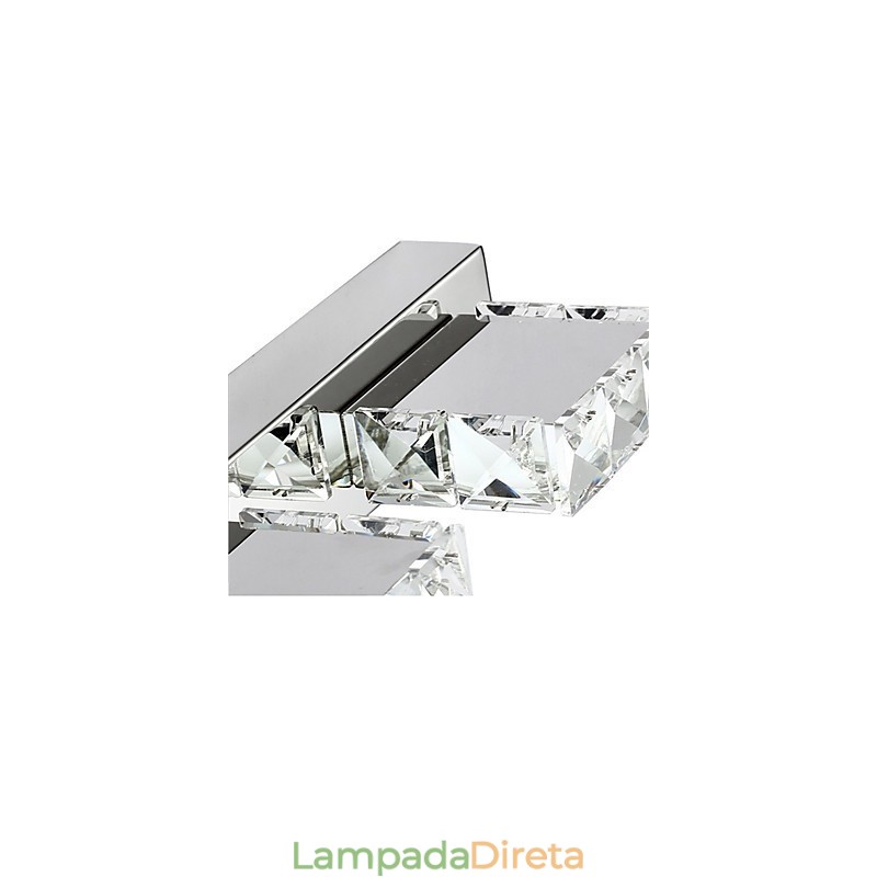 Iluminação para banheiro, espelho de maquiagem de cristal, 4 luzes, iluminação para banheiro e quarto