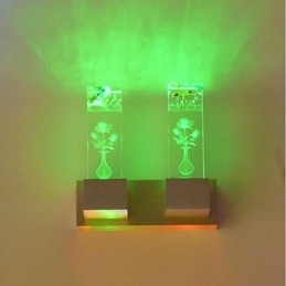 Recurso de novidade multicolorido para arandelas de parede de luz ambiente estilo mini, luminária de parede, luz rosa