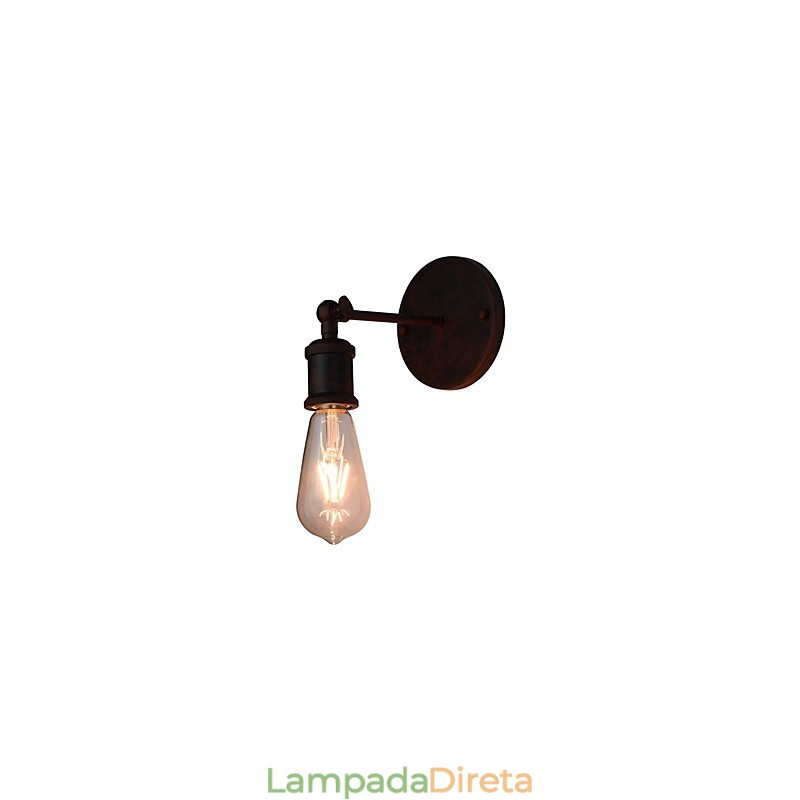 Luminária de parede Arandelas de parede Luminária de parede de ferro Lâmpada de parede sabre de luz preta muda na parede