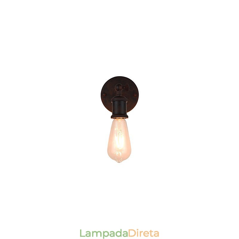 Luminária de parede Arandelas de parede Luminária de parede de ferro Lâmpada de parede sabre de luz preta muda na parede