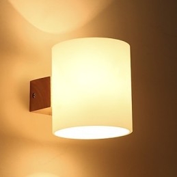 Novidade Country Feature para Mini Estilo Proteção para os Olhos Downlight Wall Sconces Luz de Parede Log Wood Quarto Lâmpada de Cabeceira