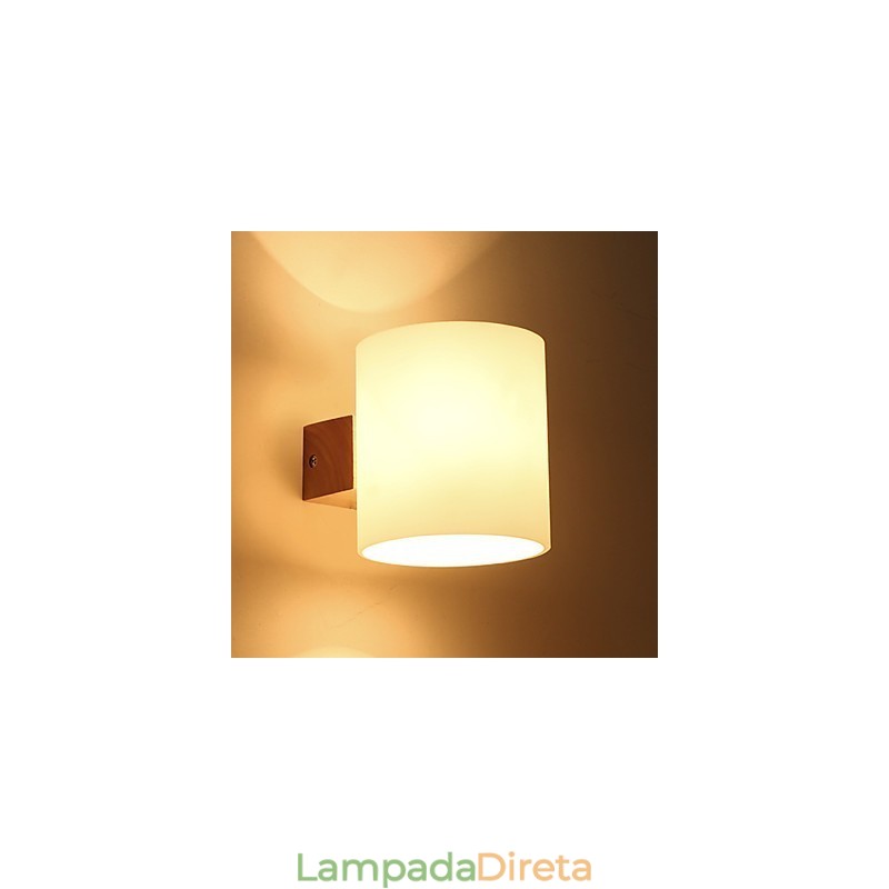Novidade Country Feature para Mini Estilo Proteção para os Olhos Downlight Wall Sconces Luz de Parede Log Wood Quarto Lâmpada de Cabeceira