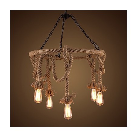 Lustre Americano de Cânhamo Country Lustre Americano de Cânhamo Country