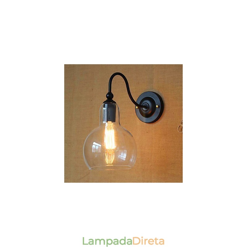 Acabamento em óxido preto contemporâneo moderno para luz ambiente com braço articulado