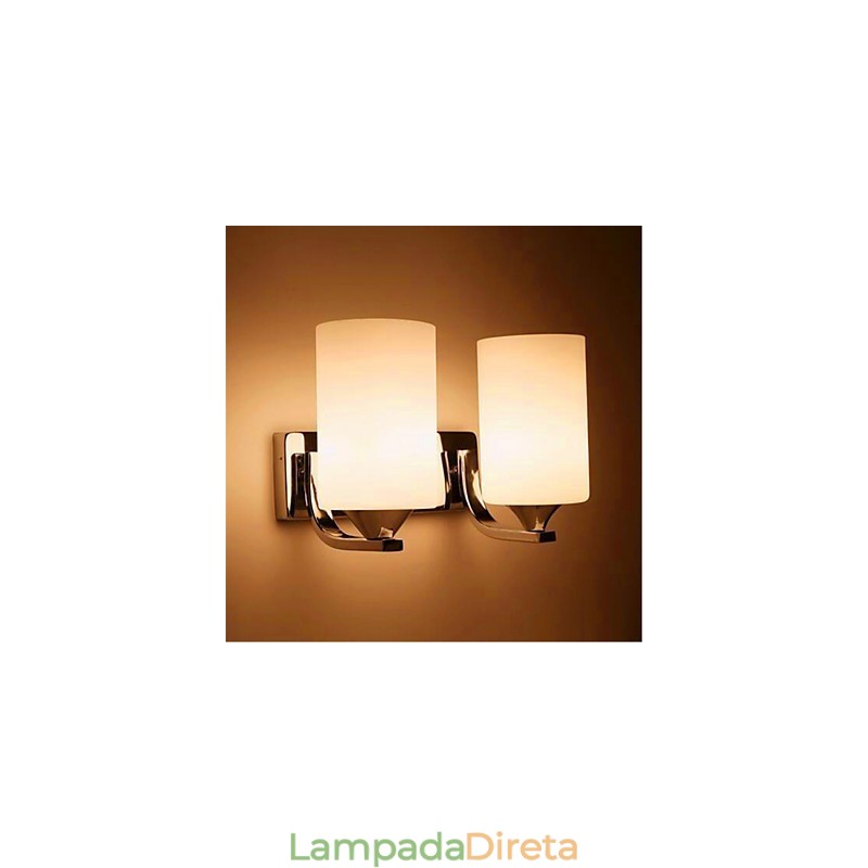Simples e aconchegante sala de estar quarto corredor corredor varanda luminária de parede dupla