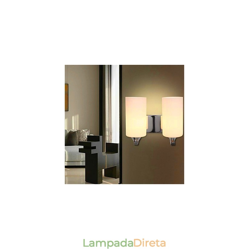 Simples e aconchegante sala de estar quarto corredor corredor varanda luminária de parede dupla