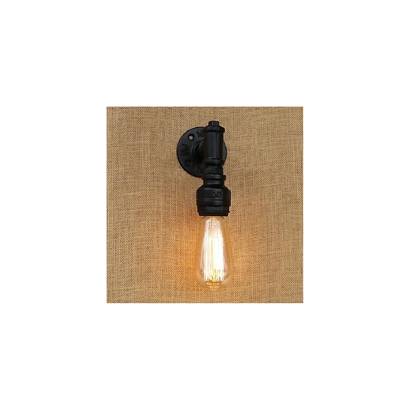 Pintura rústica de chalé para arandelas de parede com luz ambiente