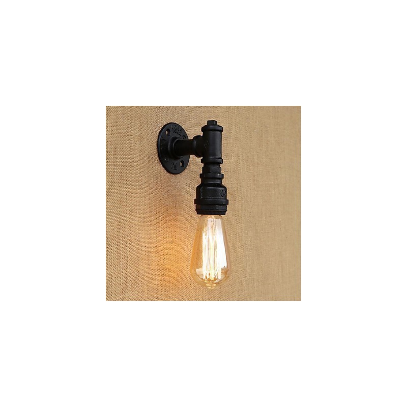 Pintura rústica de chalé para arandelas de parede com luz ambiente