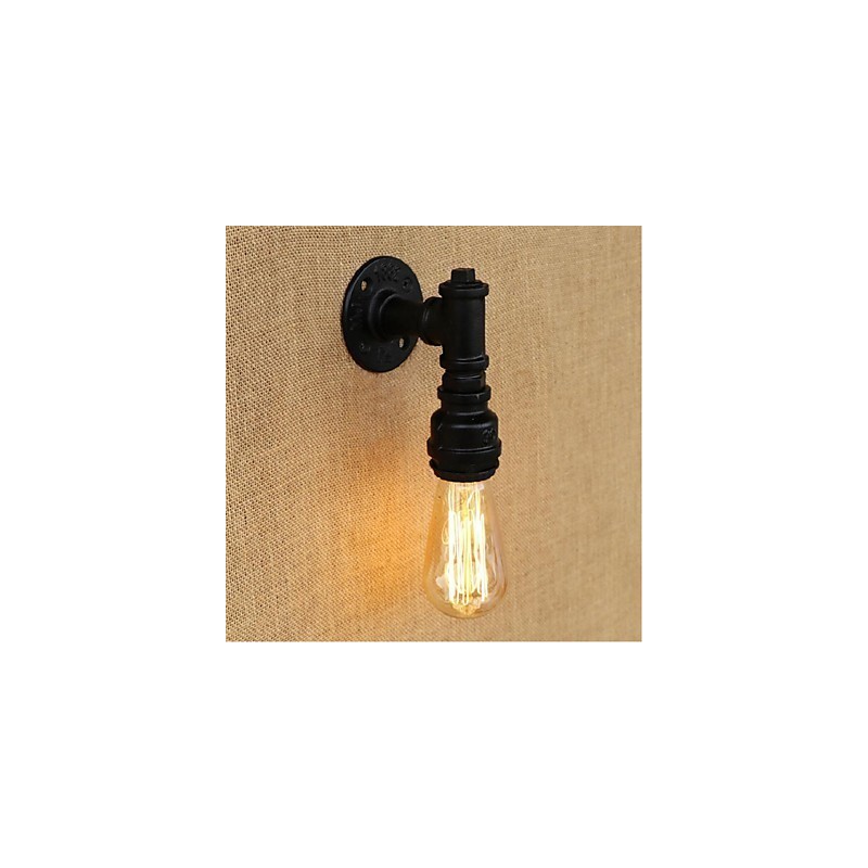 Pintura rústica de chalé para arandelas de parede com luz ambiente