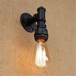 Pintura rústica de chalé para arandelas de parede com luz ambiente