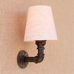 Luminária de parede rústica em latão para iluminação ambiente