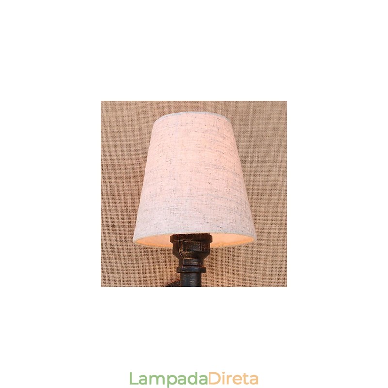 Luminária de parede rústica em latão para iluminação ambiente