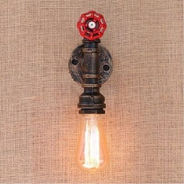 Nostalgia Simple Water Pipe Decorativo Pequeno Luminária de Parede Luz de Parede
