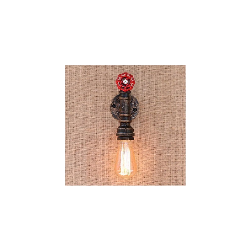 Nostalgia Simple Water Pipe Decorativo Pequeno Luminária de Parede Luz de Parede