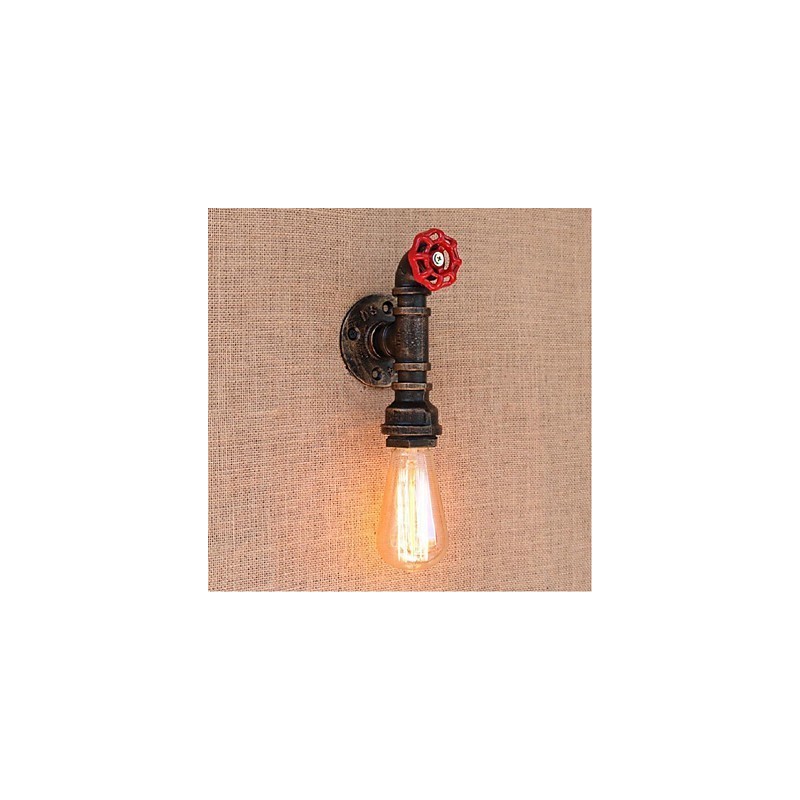 Nostalgia Simple Water Pipe Decorativo Pequeno Luminária de Parede Luz de Parede