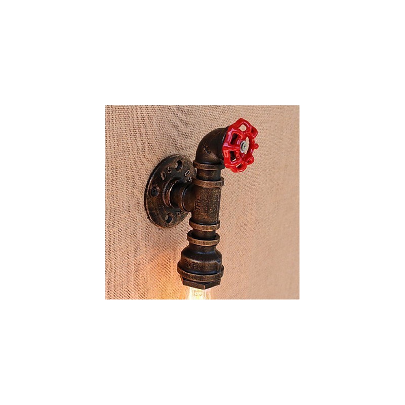 Nostalgia Simple Water Pipe Decorativo Pequeno Luminária de Parede Luz de Parede