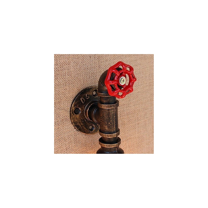 Nostalgia Simple Water Pipe Decorativo Pequeno Luminária de Parede Luz de Parede