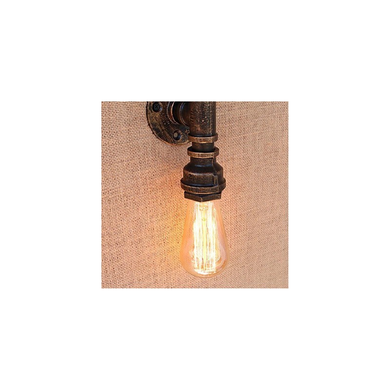 Nostalgia Simple Water Pipe Decorativo Pequeno Luminária de Parede Luz de Parede