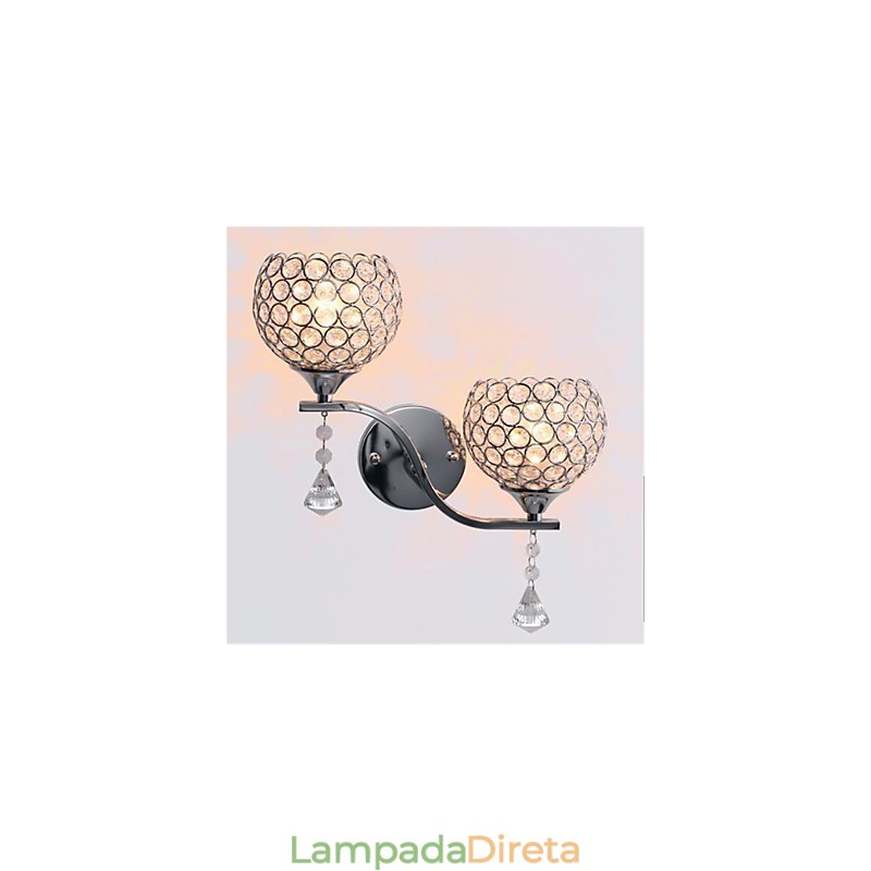 Luminária de parede de cristal moderna e minimalista para sala de estar, corredor e corredor