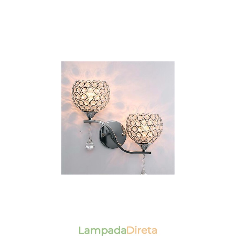 Luminária de parede de cristal moderna e minimalista para sala de estar, corredor e corredor