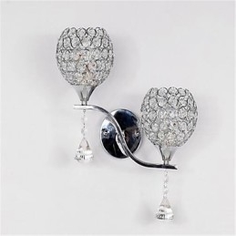 Luminária de parede de cristal moderna e minimalista para sala de estar, corredor e corredor