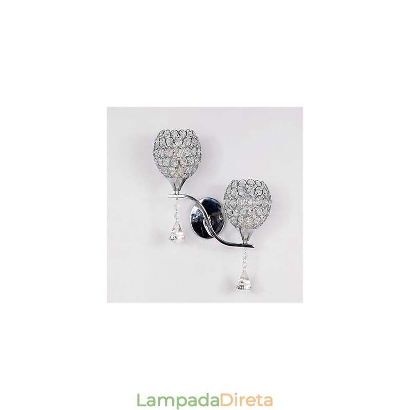 Luminária de parede de cristal moderna e minimalista para sala de estar, corredor e corredor