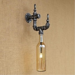 Luminária de parede rústica Lodge Silver Feature para luz ambiente