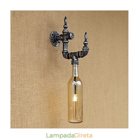 Luminária de parede rústica Lodge Silver Feature para luz ambiente Luminária de parede rústica Lodge Silver Feature para luz ambiente