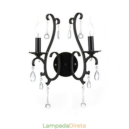 Recurso cromado country para arandelas de parede estilo mini com luz ambiente Recurso cromado country para arandelas de parede estilo mini com luz ambiente