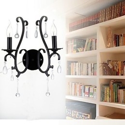 Recurso cromado country para arandelas de parede estilo mini com luz ambiente