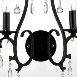Recurso cromado country para arandelas de parede estilo mini com luz ambiente