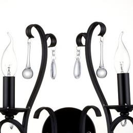 Recurso cromado country para arandelas de parede estilo mini com luz ambiente