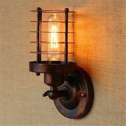 Luminária de parede rústica estilo country antique brass para iluminação ambiente