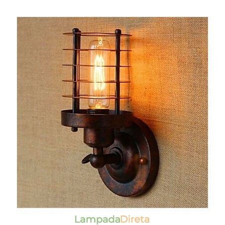 Luminária de parede rústica estilo country antique brass para iluminação ambiente Luminária de parede rústica estilo country antique brass para iluminação ambiente