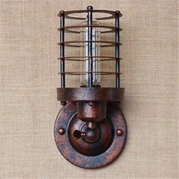 Luminária de parede rústica estilo country antique brass para iluminação ambiente