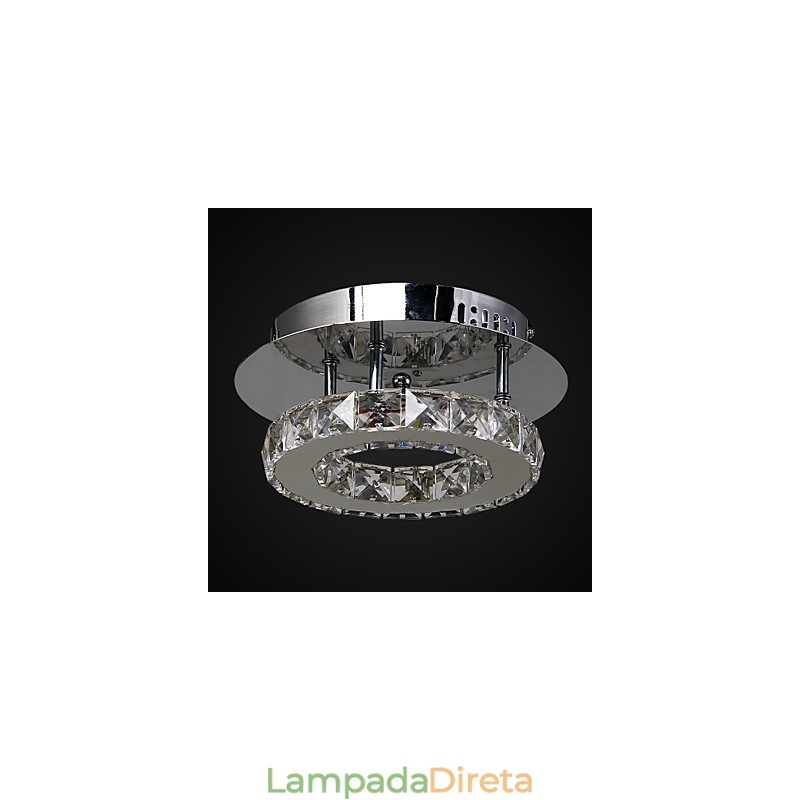 Moderno Contemporâneo Cristal Cromado Metal Montagem Embutida