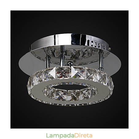 Moderno Contemporâneo Cristal Cromado Metal Montagem Embutida Moderno Contemporâneo Cristal Cromado Metal Montagem Embutida
