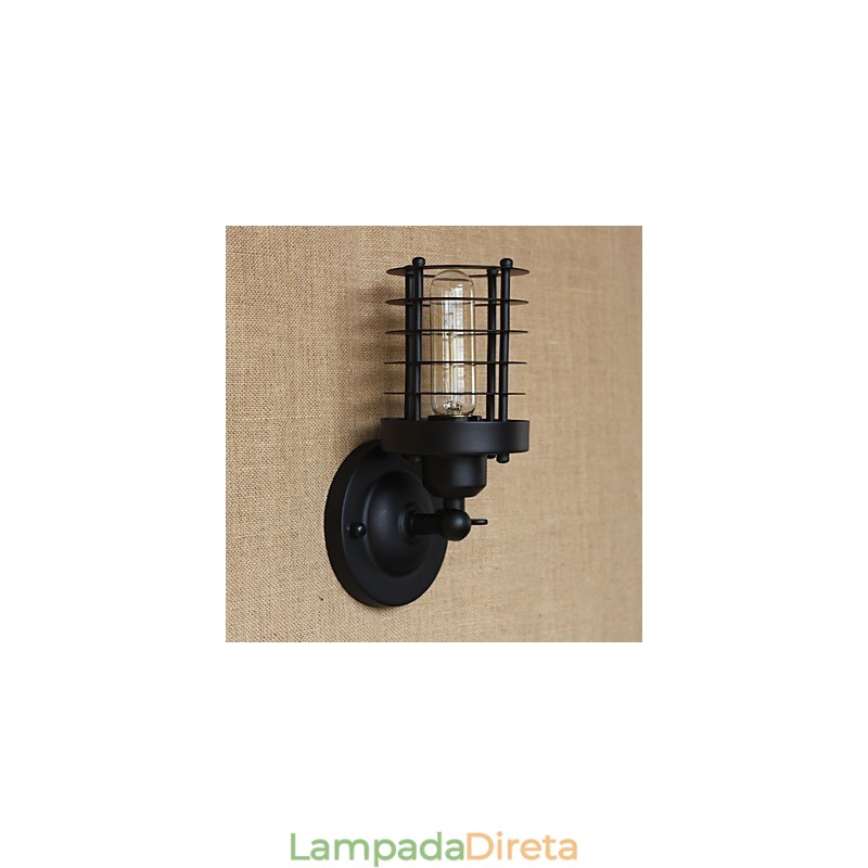 Luminária de parede rústica estilo country antique brass para iluminação ambiente