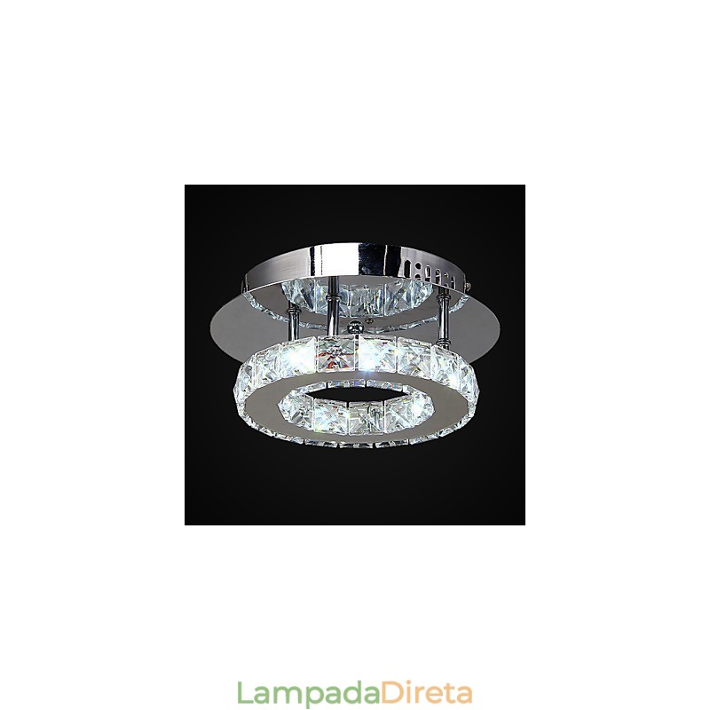 Moderno Contemporâneo Cristal Cromado Metal Montagem Embutida