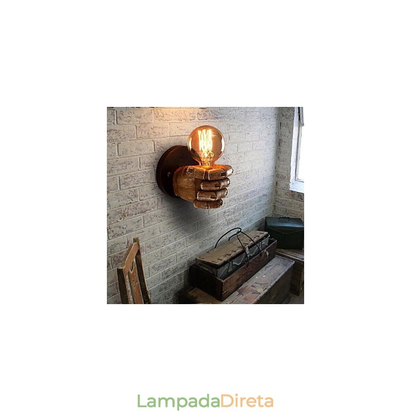 Pintura rústica de chalé para arandelas de parede com luz ambiente
