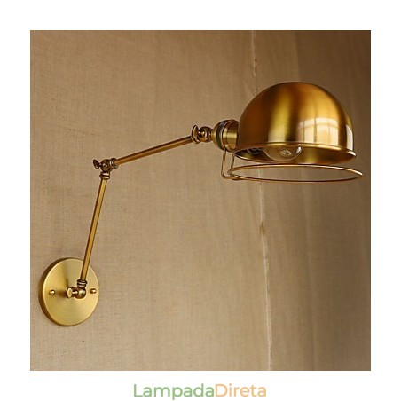 Luminária de parede decorativa estilo industrial retrô europeu, luminária de parede com braço de ferro Luminária de parede decorativa estilo industrial retrô europeu, luminária de parede com braço de ferro