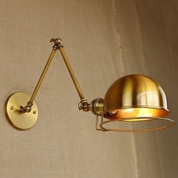 Luminária de parede decorativa estilo industrial retrô europeu, luminária de parede com braço de ferro